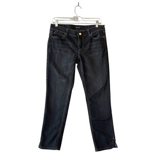 White House Black Market Low Rise Noir Ankle Cropped Black Jeans 6